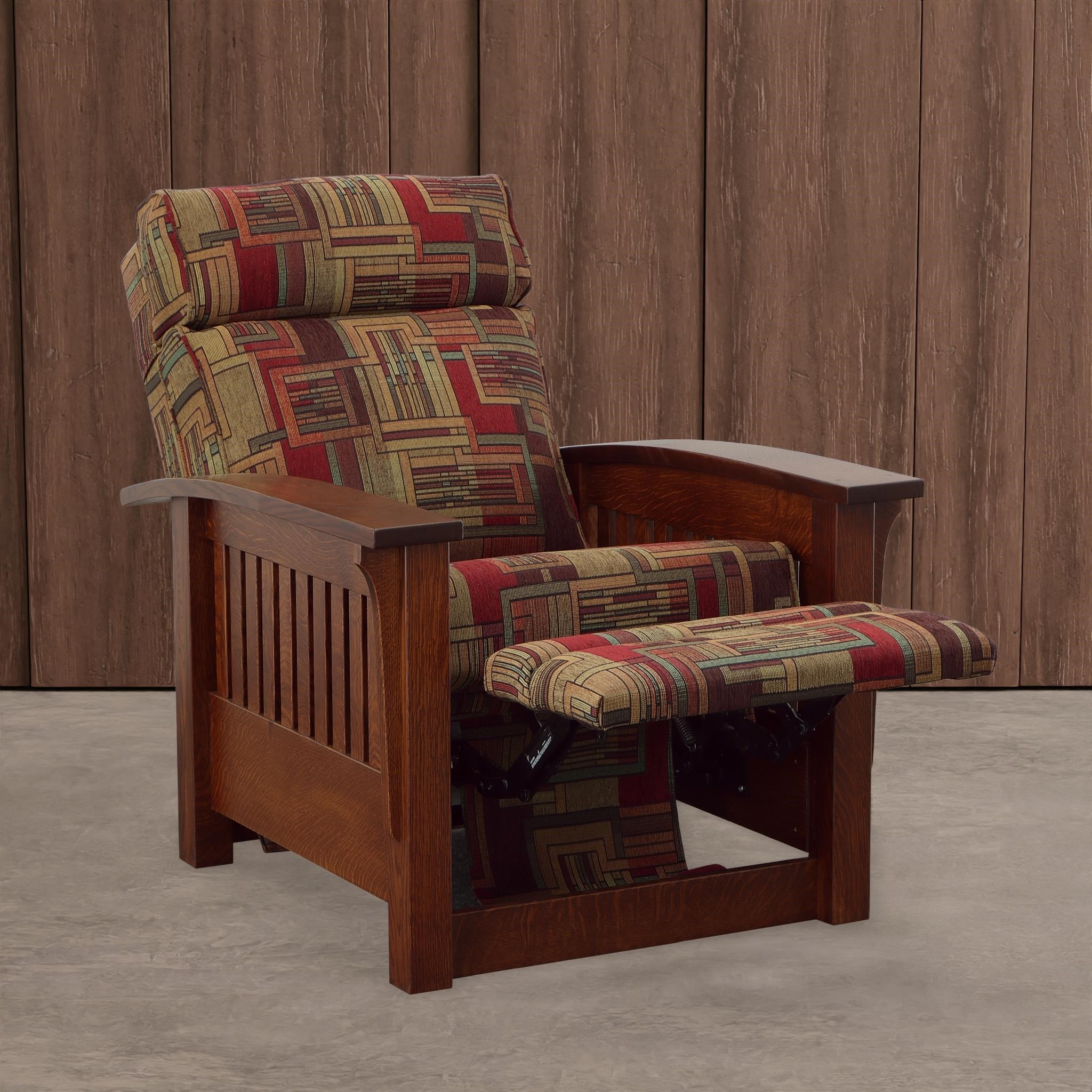 Mission style hot sale push back recliner